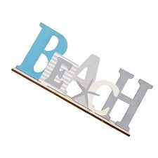 Decoración de madera estilo mediterráneo para el hogar 1 pieza adorno único con forma de letras