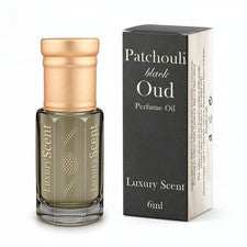 Aceite de Perfume Pachulí Black Oud Roll-On 6 ml - Larga Duración 6 ml (Pack de 1)