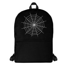 Mochila escolar Creepy Spiderweb Halloween estilo gótico