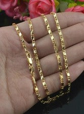 Collar relleno de oro de 18 quilates para mujer y hombre cadena de joyería
