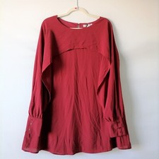 Nuevo con etiquetas Mini Vestido Tejido Loveriche Para Mujer Rojo Manga Larga Cuello Barco Talla L