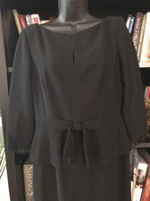Vestido para mujer Maggy London talla 6 negro lentejuelas cuentas estilo 38179 #1078