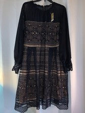 Nuevo Vestido de Fiesta Para Mujer Suzanne Betro LS Azul Marino Oscuro Encaje Talla 1X-¡Bonito!!*