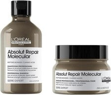 Mascarilla capilar L'Oréal Professionnel Absolut Repair Molecular 300 ml y enjuague 250 ml