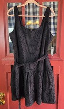 Mini Vestido Kensie Para Mujer Clásico Negro Sin Mangas Correa Ojales Talla 14 Nuevo con Etiquetas