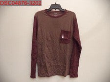 Hole Arizona Jean Co Hombres Marrón Borgoña WaffleKnit Moda Henley L 5250286020908