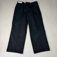 Pantalón de trabajo industrial RED KAP pierna recta cierre botón para hombre talla 32 negro PT20BK