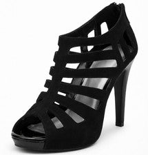 Sandalias de tacón con tiras para mujer Zapatos de tacón alto para fiesta noche Verano Talla