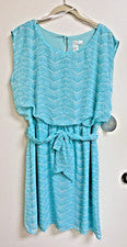 Nuevo con etiquetas Vestido Emma & Michelle Para Mujer Talla L Azul Aqua Verde Primavera Verano