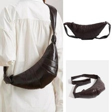 Mujeres Bolsos Bandolera Moda Lemaire Cuero Genuino Croissants Bolso Mensajero