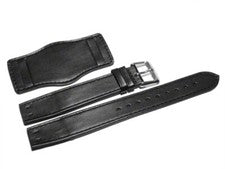 Correa de reloj de cuero con base Bundeswehr cintura negra 18 mm 20 mm 22 mm 24 mm