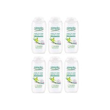 Paquete de 6 acondicionadores de cuidado suave simple de 200 ml para el cabello