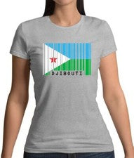 Bandera estilo código de barras de Djibouti - Camiseta para mujer - Banderas de Djibouti Country Love