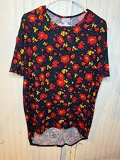 Top bajo alto estilo Irma floral oscuro y rayas - XXS