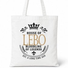 Bolso de Mano House Of LEBO Nombre Familiar Blanco Regalo de Cumpleaños