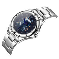 Colorido Reloj Pulsera Astronauta Estrellas Espaciales Hombres Mujeres Metal Regalo Cumpleaños