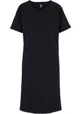 Nuevo vestido sudadera mujer talla 40/42 negro hasta la rodilla vestido de algodón Sweat-Dress