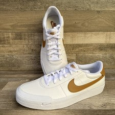 Nike Court Shot Zapatos para Hombre Blanco Trigo Dorado Talla 11.5 Nuevos FQ8146-103