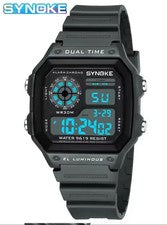 SYNOKE Reloj Digital Deportivo Impermeable Hombre Mujer Multifunción Diseño Luminoso