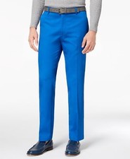 Pantalones INC Milan ajustados rectos elásticos Riviera azul real para hombre 30 x 30 NUEVOS *