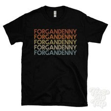 CAMISETA ESTILO RETRO REPETIDA FORGANDENNY para hombre y mujer Reino Unido top name regalo