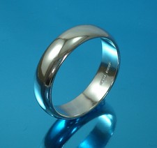 Anillo de boda liso de plata esterlina 925 sello del Reino Unido para hombre-damas todos los tamaños