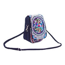 Bolsa de almacenamiento para teléfono inteligente estilo étnico bolsa de monedas todo-cartera bolso de hombro
