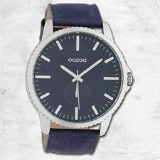 Oozoo Reloj De Pulsera Unisex Timepieces Analógico De Cuero Azul UOC10332