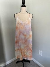 Vestido CY Moda Para Mujer Tie Die Slip Talla Grande NUEVO