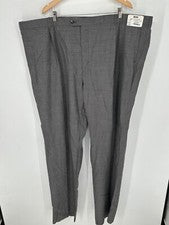 ¡NUEVO! Vestido Joseph Abboud Tollegno 1900 Super 120's Gris Lana Plisado Talla 52 Pantalones