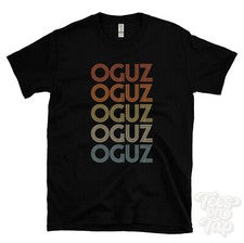 CAMISETA OGUZ ESTILO RETRO REPETIDO Hombre y Mujer Novedad Genial Nombre Regalo