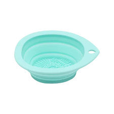 Cepillo de maquillaje de silicona limpiador polvo plegable soplo tazón de limpieza cepillo de sombra de ojos