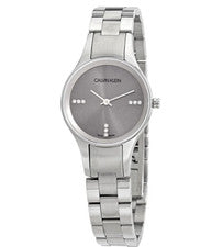 Nuevo Reloj Damas Hecho en Suiza CALVIN KLEIN Simplicity Cuarzo Esfera Plateada