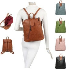 Mochila Boutique Cremallera Frontal S-Mediana Mujer Niña Cuero Sintético Bolso Trasero Reino Unido