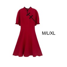 Mujer Vestido Colgante, Vestido Swing, Vestido Hasta la Rodilla para Vacaciones, Boda,