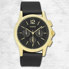 Oozoo Reloj De Pulsera Para Dama Timepieces Analógico De Metal Negro UOC9109A