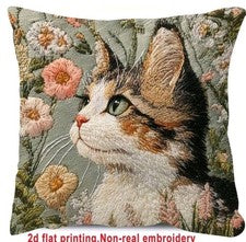1 X Fundas de Cojín Estampadas Lindas Gatito Gato Gato Dispersión Cojines Decorativos