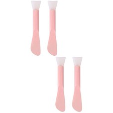 4 piezas 2 cabezas máscara facial aplicador máscara facial cepillo de silicona hágalo usted mismo cuidado de la piel