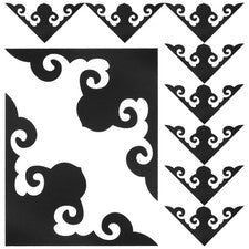 12 piezas pegatinas de pared con espejo calcomanías de esquina acrílicas 3D para decoración de paredes del hogar negras