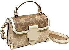 Bolso de mano minimalista y pequeño, bolso de mujer color contraste, bandolera vintage