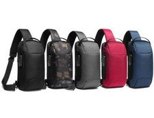 Mochila Bandolera Mujeres Hombres Pecho Pequeño Hombro Bandolera Bolsos Impermeable Puerto USB