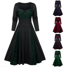 For Events Gothic Kleid Slim Fit Kleid Lieferbar Größen S-2XL Nagelneuer Zusta