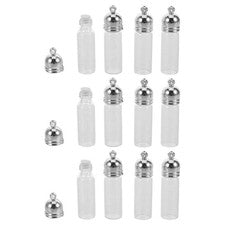 12 Pcs Essential Oil Bottle Pendant Clear Perfume Bottles Aromatherapy