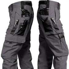 Pantalones de trabajo de carga para hombre multi bolsillo tácticos al aire libre trotar informales rectos Trou