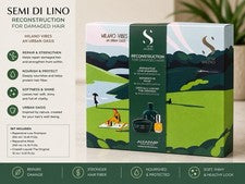 Alfaparf Semi Di Lino Reconstrucción Cabello Set Champú Mascarilla Aceite Caja de Regalo