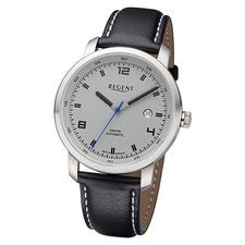 Reloj de pulsera correa de cuero negro GM-2105 reloj para hombres analógico Regent URGM2105