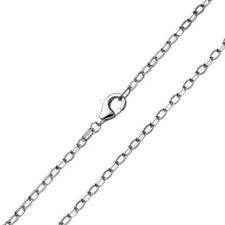 MATERIA 2mm cadena de guisantes plata ovalada 925 mujer hombre collar rodiado + caja