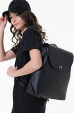 Mochila diaria para mujer Calvin Klein negra granulada