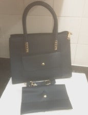 Bolso de mano para mujer Bolso de trabajo Bandolera Cuero PU Medio Hombro Azul.