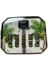 Juego de colección de aceite de perfume NEST New York 5 x 3 ml jazmín indio coco balinés